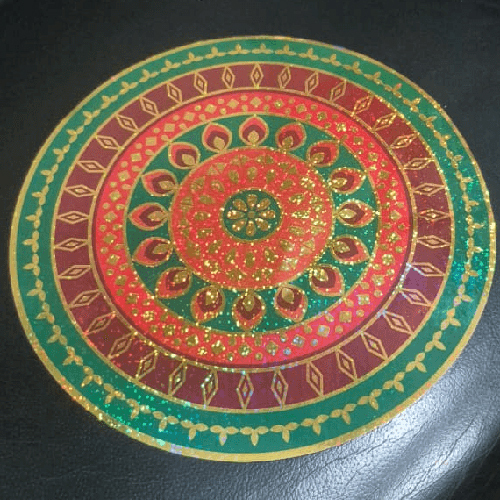 Round Printed Rangoli Paper