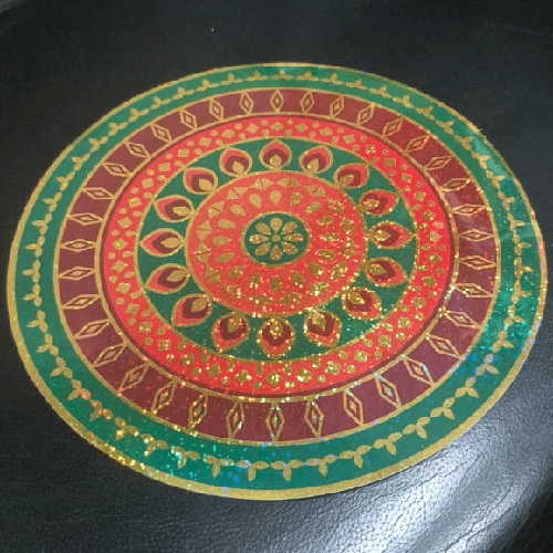 Round Printed Rangoli Paper