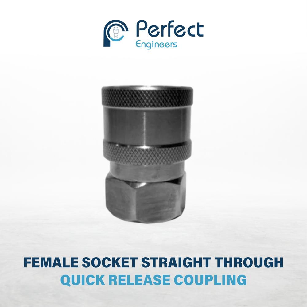 Female Socket Straight Through Quick Release Coupling