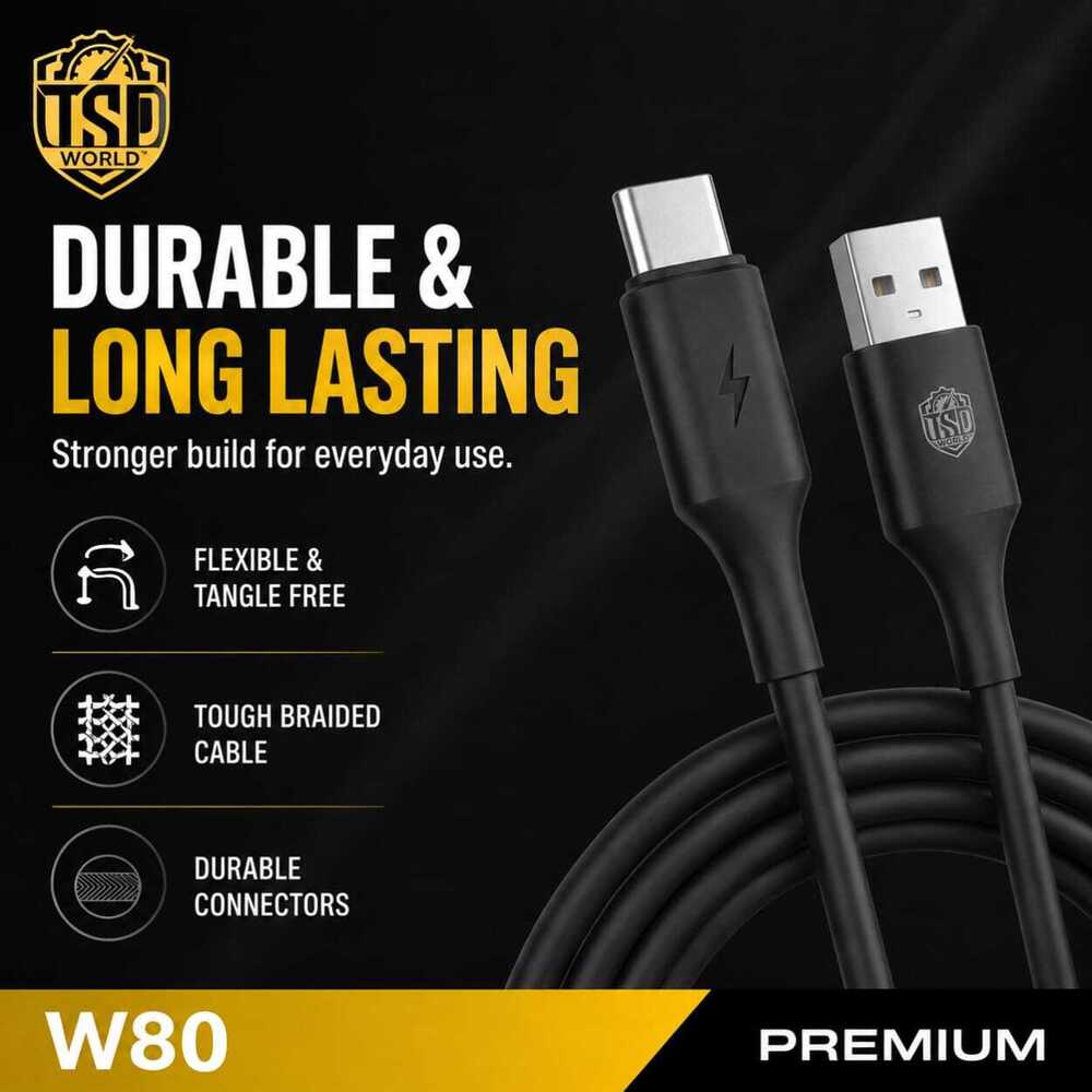 80w Superfast Charging Cable - Body Material: High Quality Materials