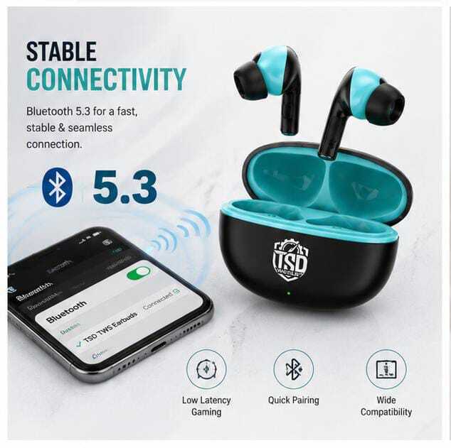 Premium Wireless Earbuds - Battery Backup: Up To 45 Hours
