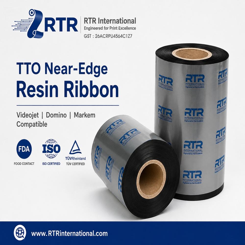 Tto Ribbon For Domino Printer  D320I D520I D720I Compatible Near Edge Flexible Packaging Iso Certified - Color: Black