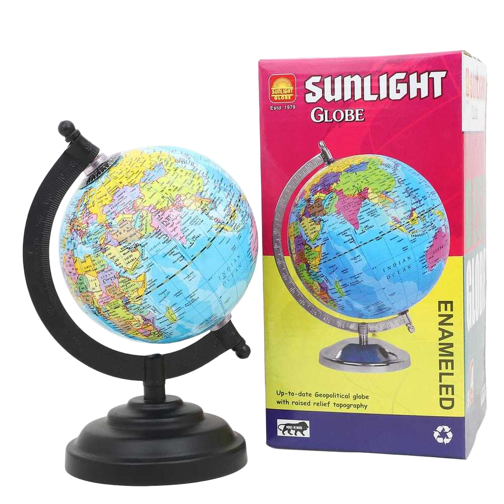 Colorful Blue World Globe