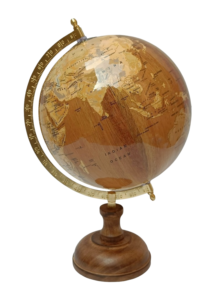 Wooden Antique World Globe