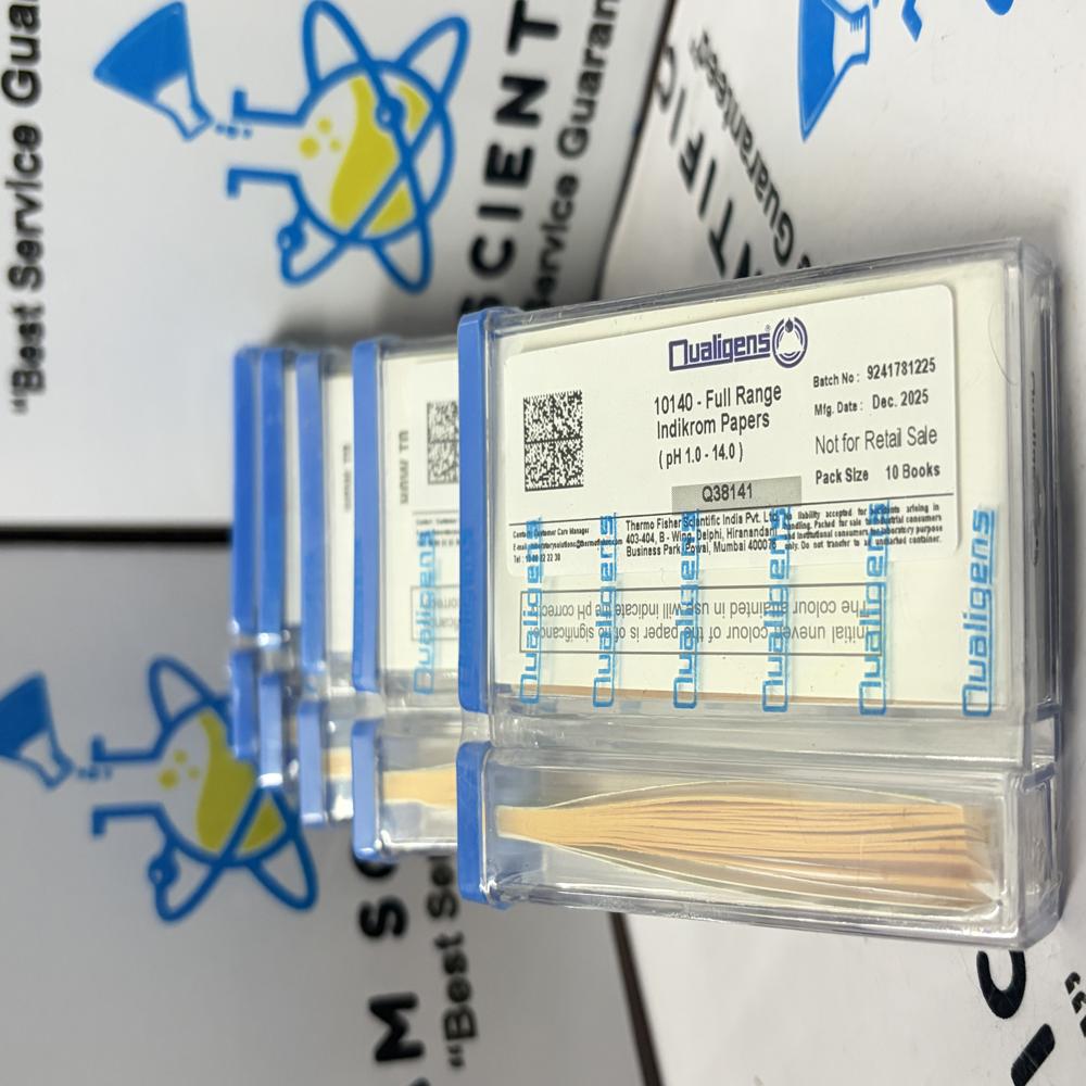 Indicator Papers Full Range (PH 1.0 to 14.0) Qualigens 10 books