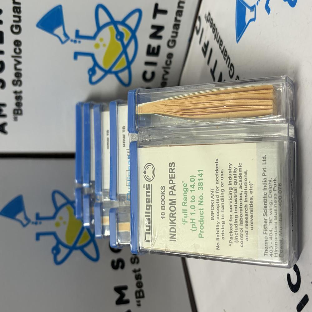 Indicator Papers Full Range (PH 1.0 to 14.0) Qualigens 10 books