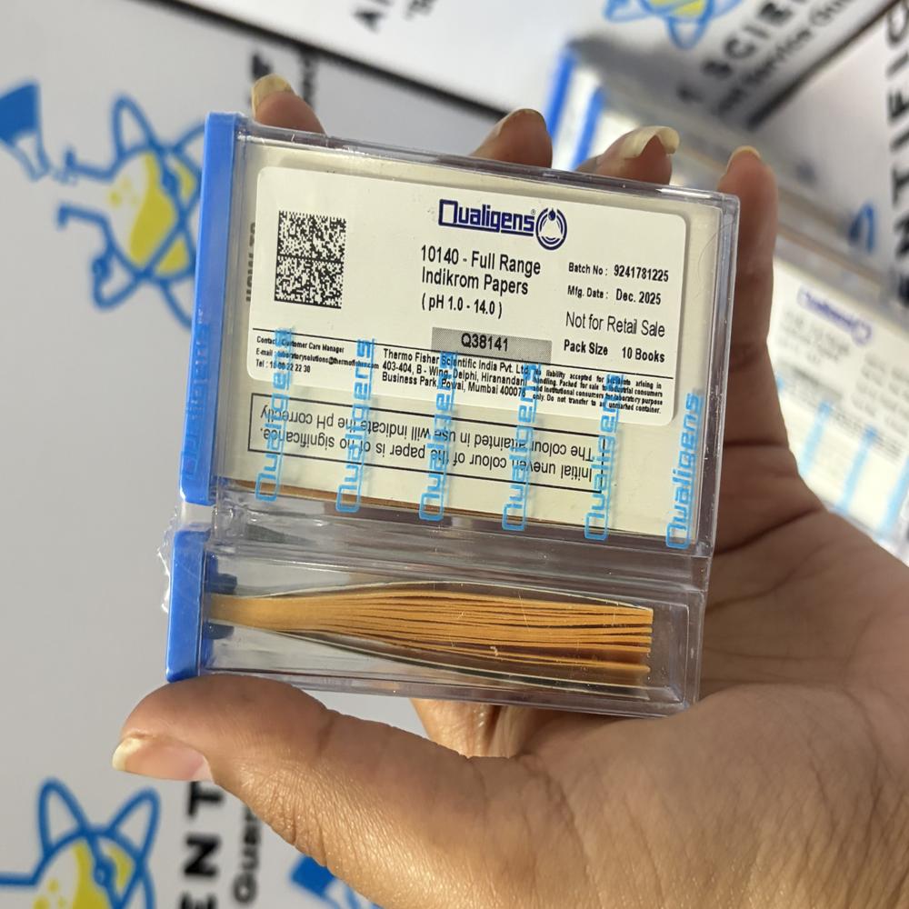 Indicator Papers Full Range (PH 1.0 to 14.0) Qualigens 10 books