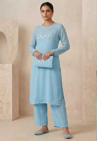 Straight-fit Georgette Tunic Pf-003