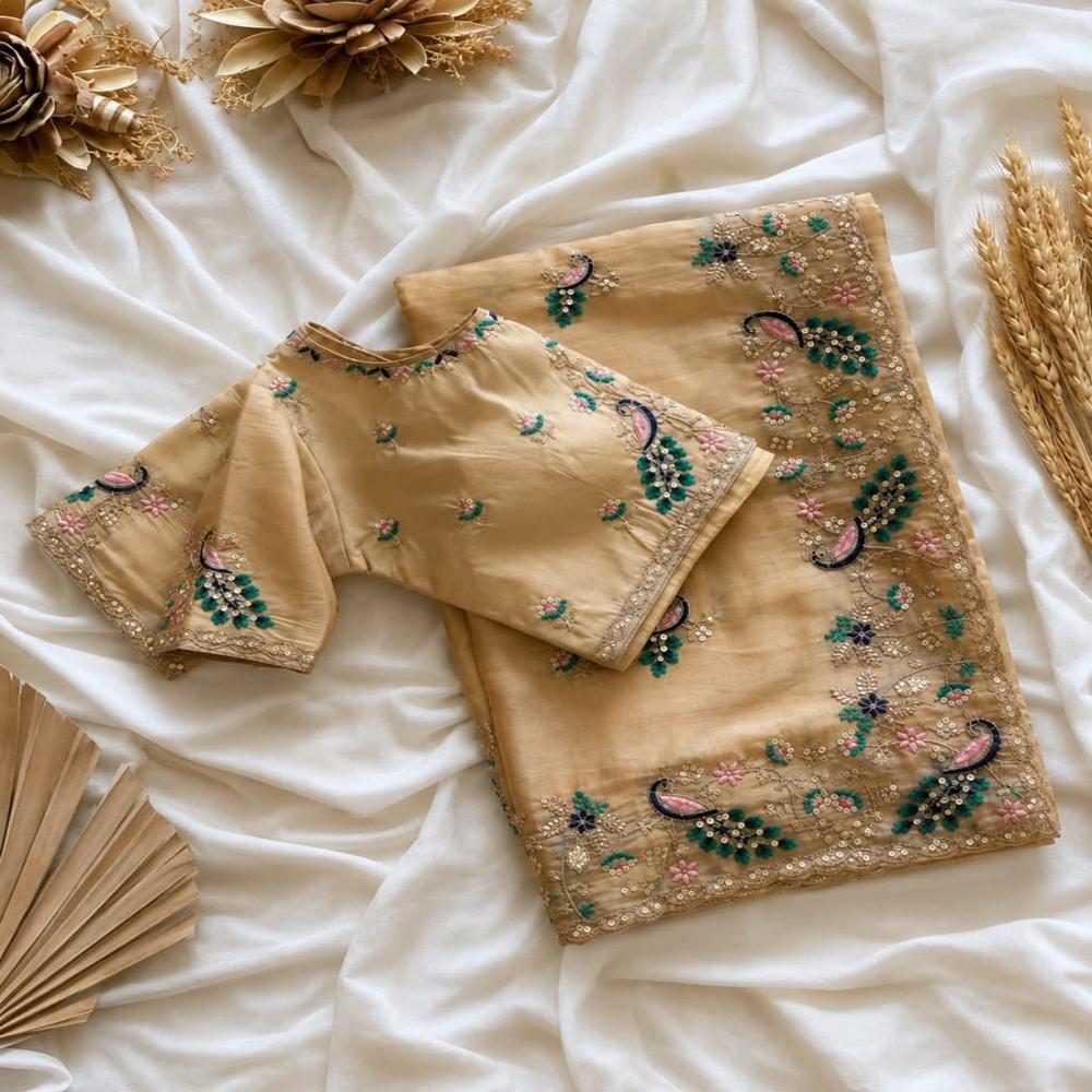 embroidery saree