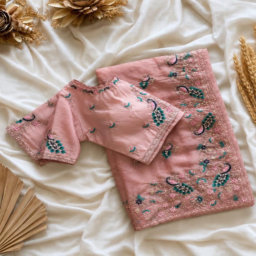embroidery saree