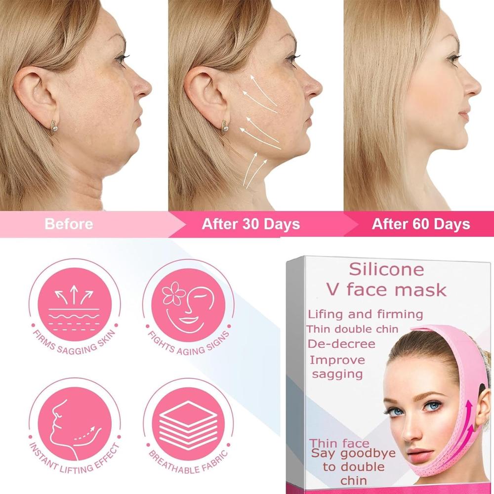Pink V Shape Face Mask