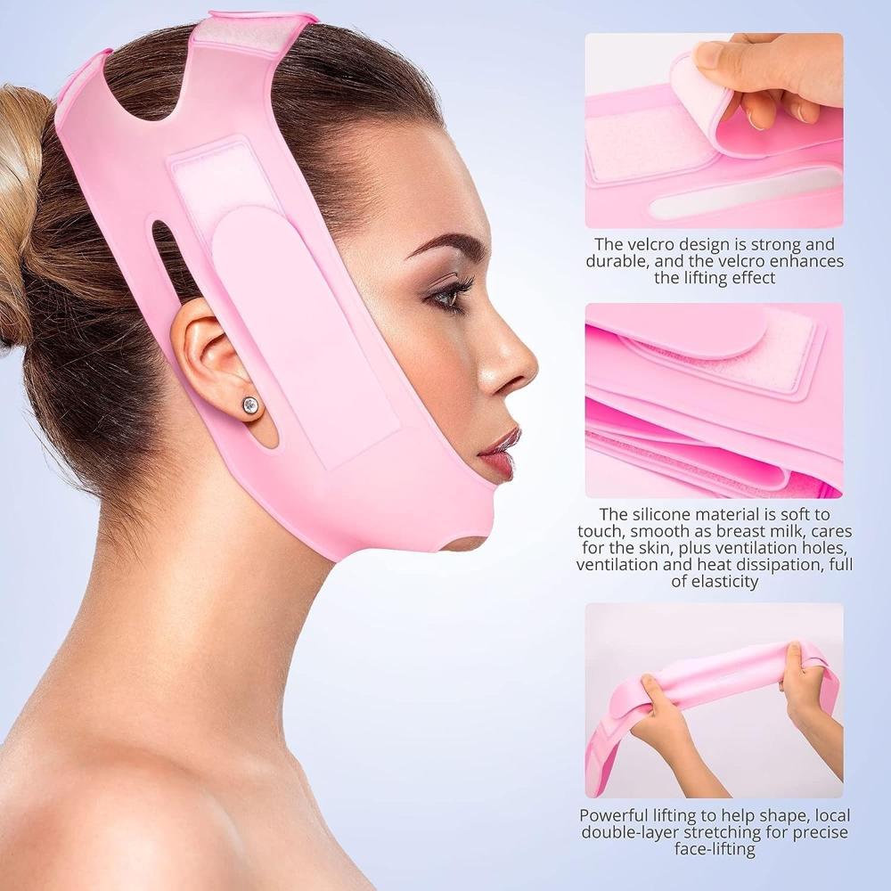Pink V Shape Face Mask