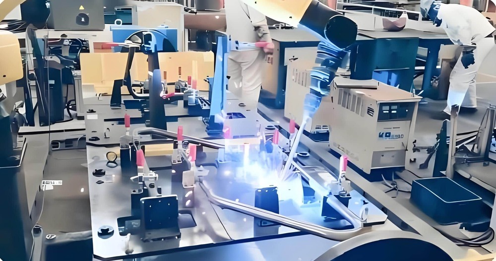 With Welding Torch Standard Robotic Welding Workstation In Engineering Machinery And Shipbuilding - Feature: High Precision
