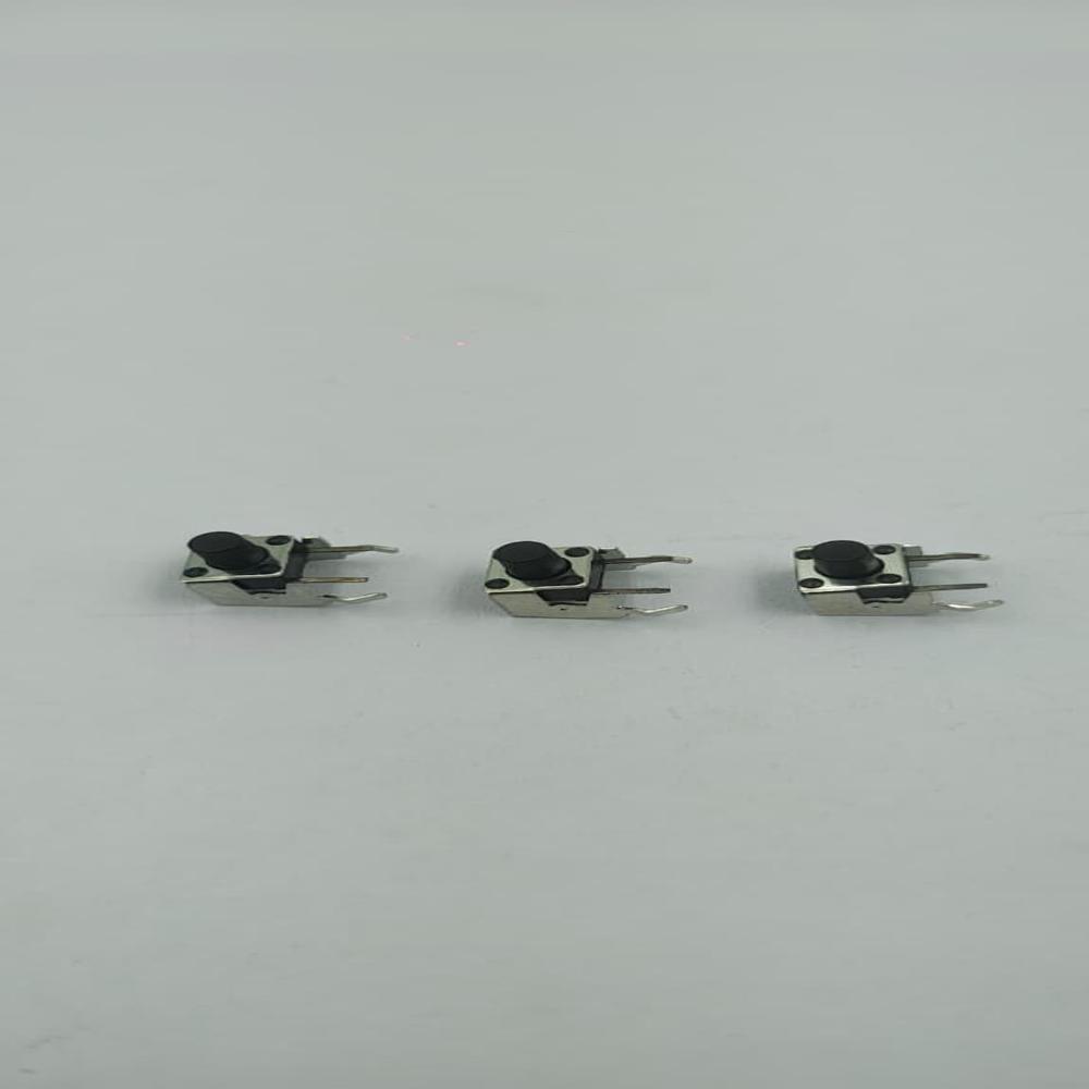 6X6X7 MM 2 PIN VERTICAL BLACK  TACT SWITCH