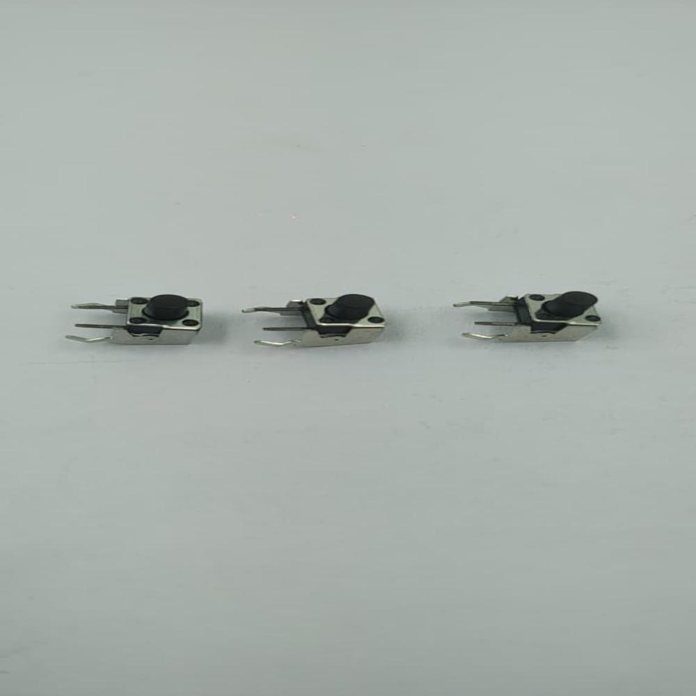 6X6X7 MM 2 PIN VERTICAL BLACK  TACT SWITCH