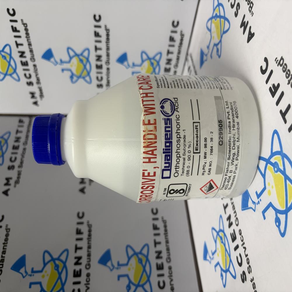 Orthophosphoric Acid 88% ER Qualigens, 500ml