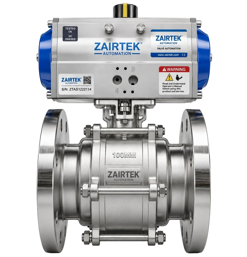 Pneumatic Actuated Flanged Ball Valve