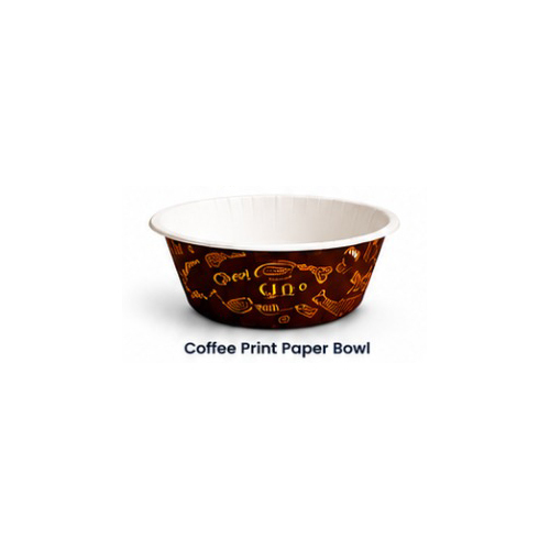 Coffee Print Paper Bowl