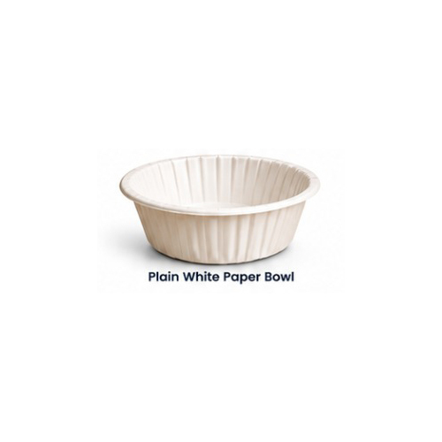 Plain White Paper Bowl