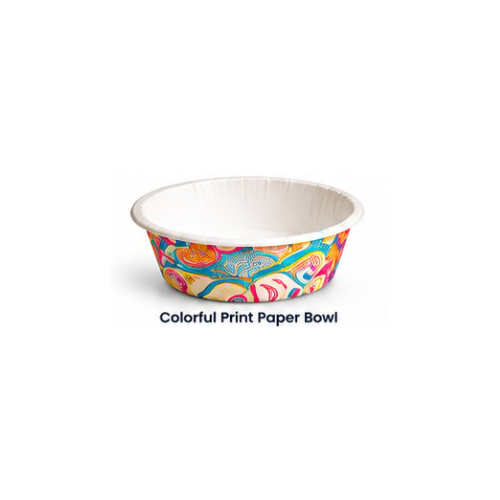 Colorful Print Paper Bowl