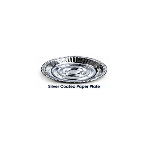 Silver Coated Paper Plate