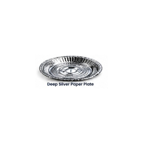 Deep Silver Paper Plate