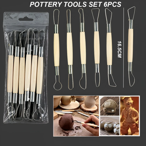 Wooden Pottery Tool 6Pcs