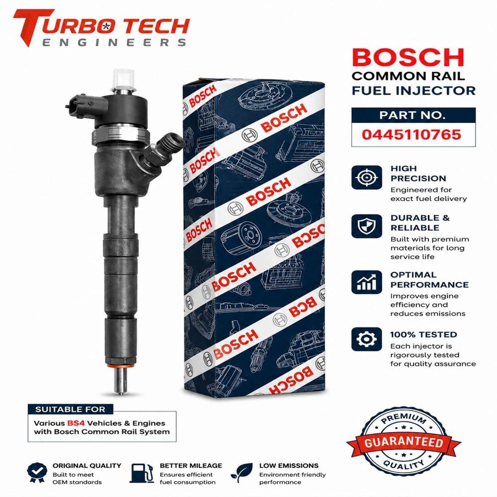 Bosch Common Rail Fuel Injector Part No 0445110765 Bs4 - Dimension (L*W*H): H Meter (M)