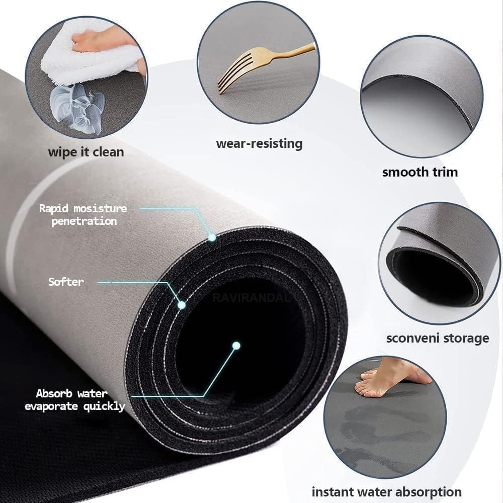 2 Pcs Kitchen Mat