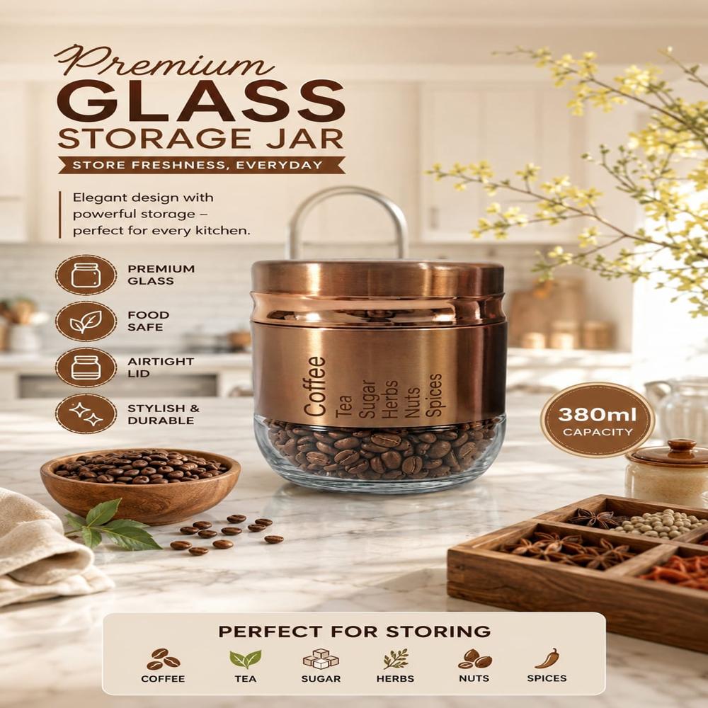 Copper Glass Storage container