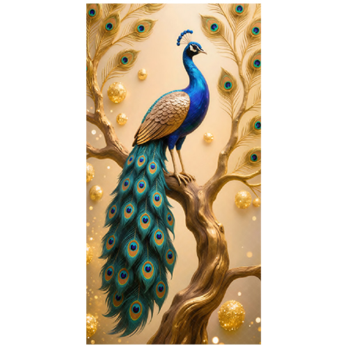 NA-1714 Crystal Diamond Peacock Tile