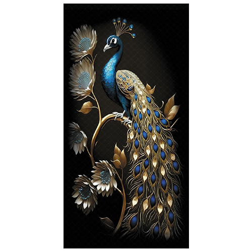 NA-22317 Crystal Diamond Peacock Tile
