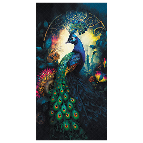 NA-22318 Crystal Diamond Peacock Tile