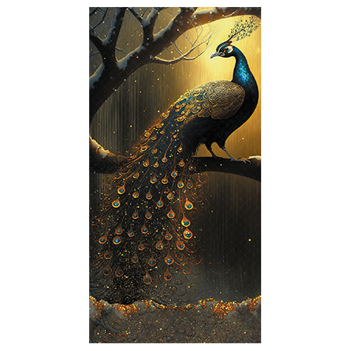 NA-22322 Crystal Diamond Peacock Tile