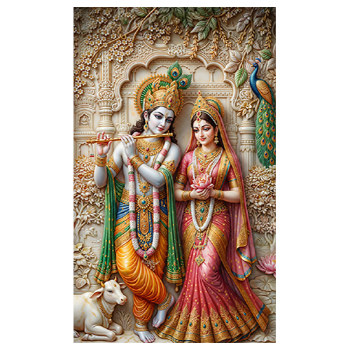 NA-1669 Crystal Diamond Radha Krishna Tile
