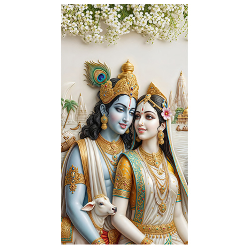 NA-1667 Crystal Diamond Radha Krishna Tile