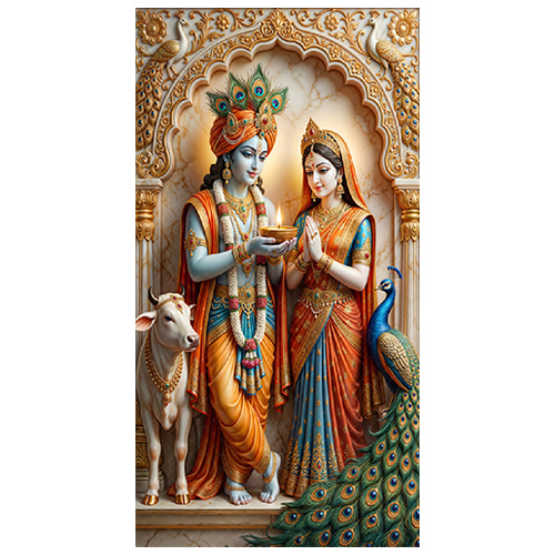 NA-1666 Crystal Diamond Radha Krishna Tile
