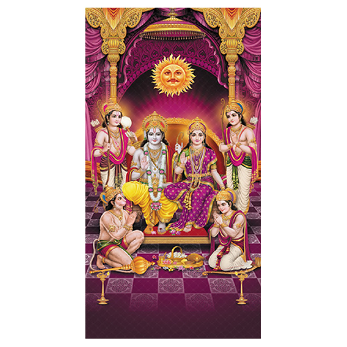 NA-1063 Crystal Diamond Ram And Hanuman Tile