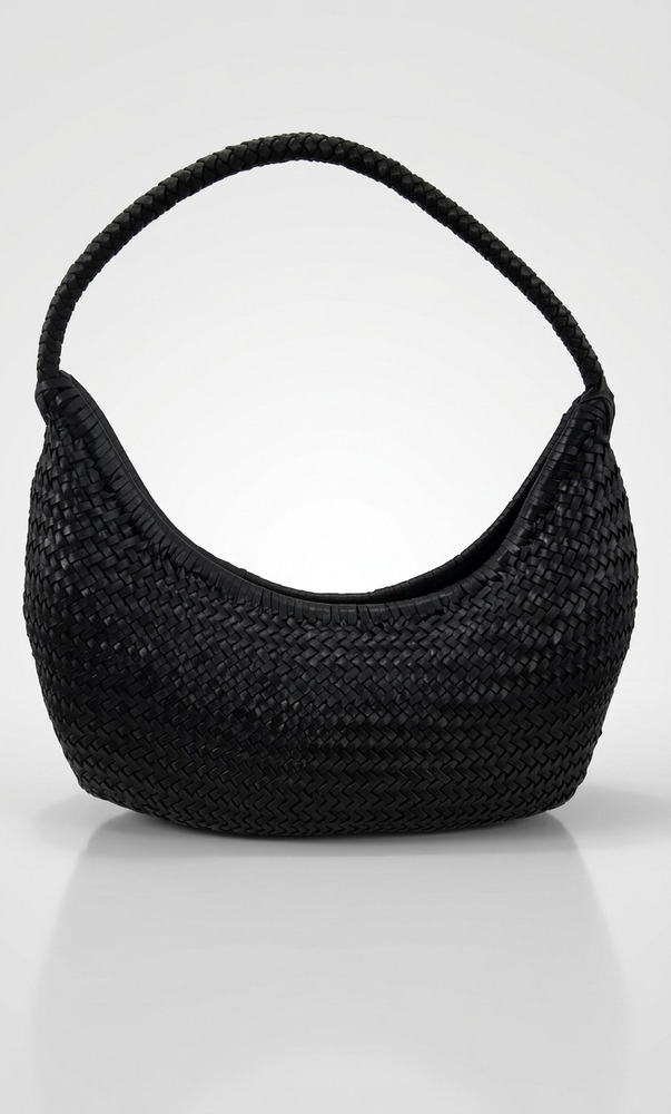 The Nocturne Woven Crescent Bag