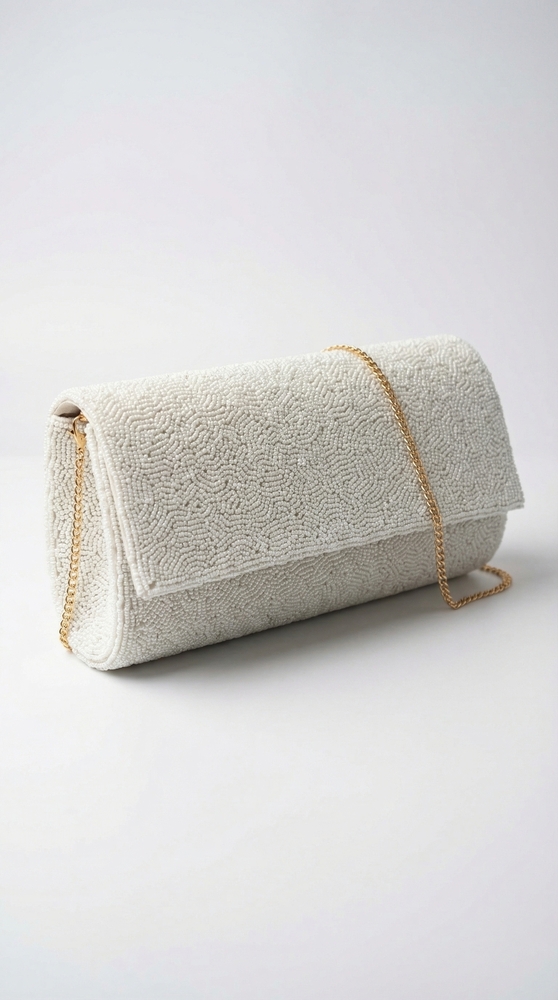 The Lumina Beaded Clutch Bag