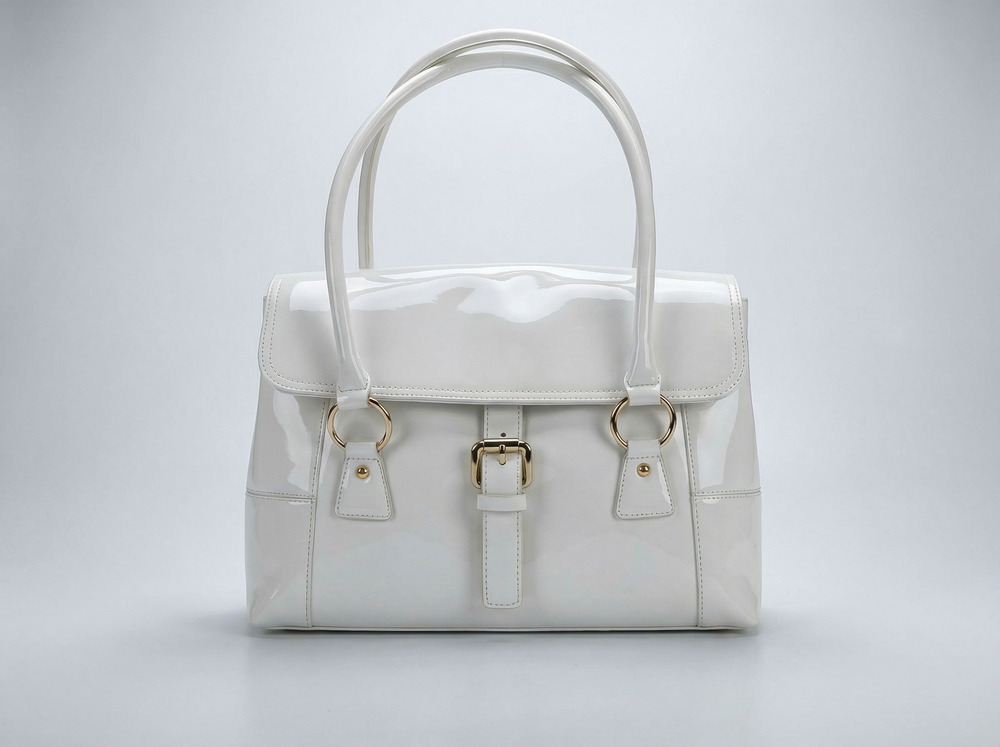 The Lumina Patent Satchel Bag