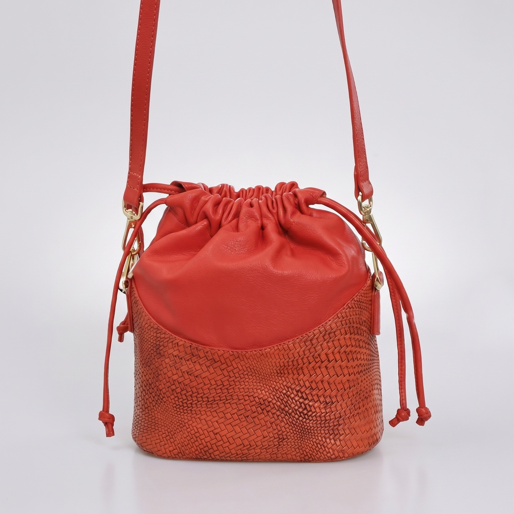 The Ember Weave Bucket Bag