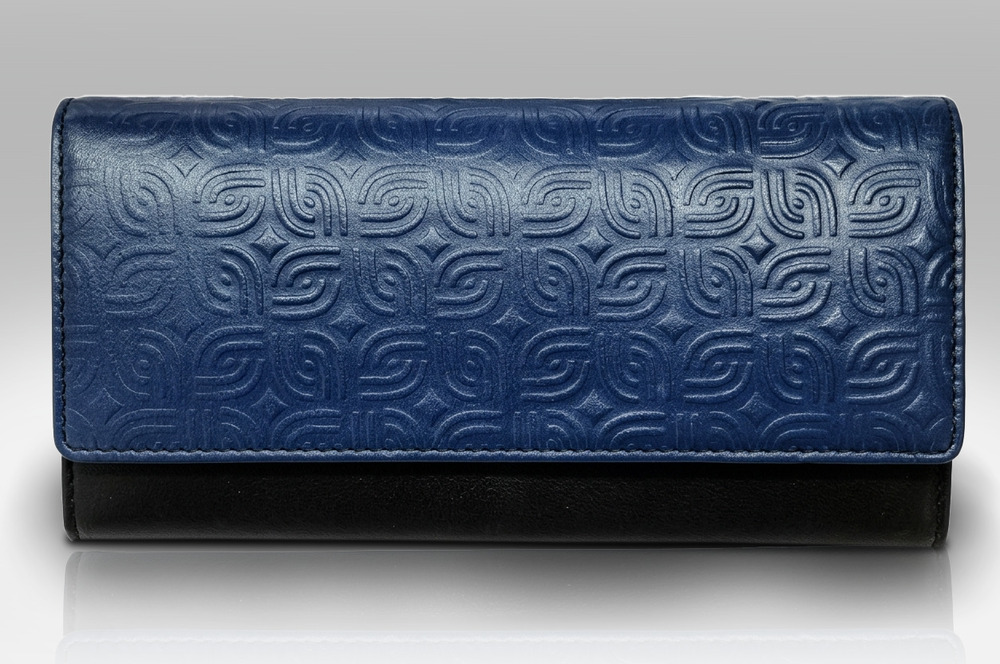 The Azure Embossed Continental Wallet
