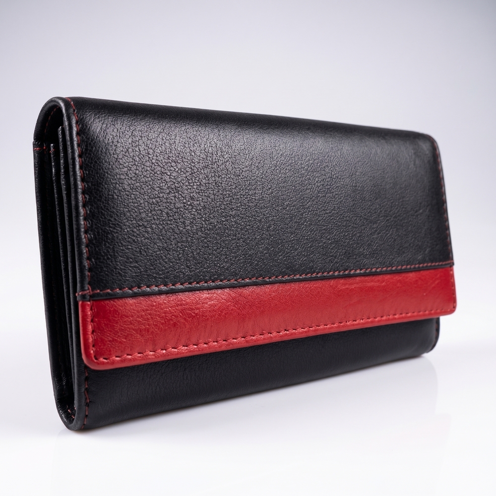 The Noir And Rouge Continental Wallet
