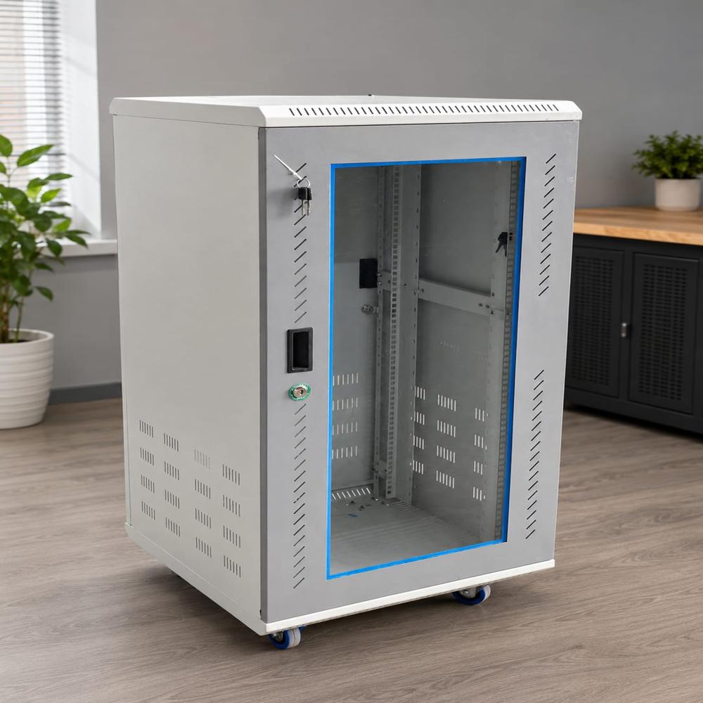 Floor Standing 24U Networking Rack - Capacity: 500 Kg