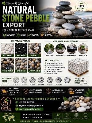 Natural River Pebble - Size: Any