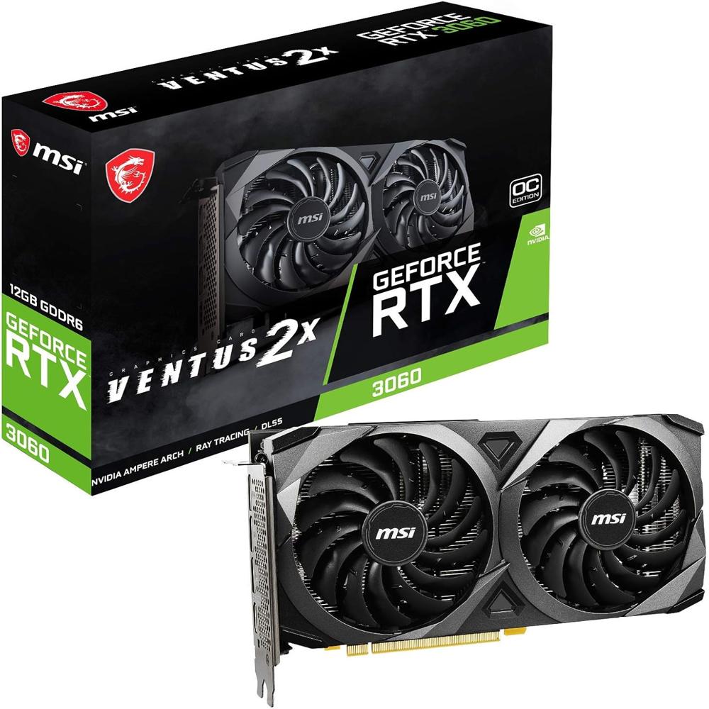 MSI GeForce RTX 3060 Ventus 2X 12G OC, Gaming Graphics Card