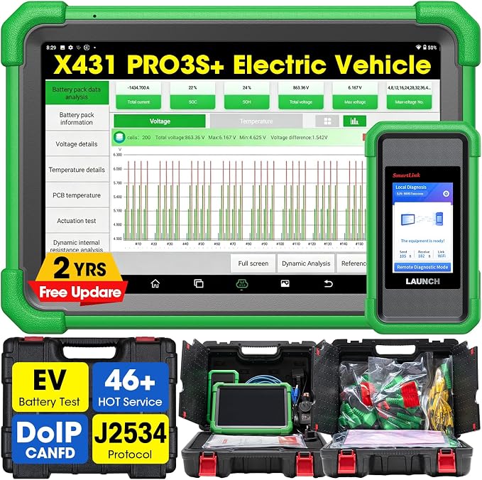 Launch X431 PRO3S+ EV Bidirectional Scanner J2534 Protocol for Electric Car