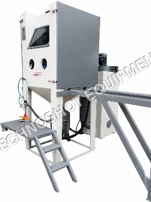 Shot Blasting Machine - Color: Gray And White