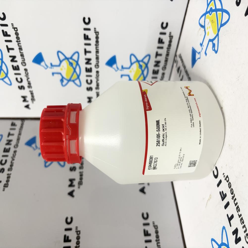 Sulfuric Acid ACS Reagent 95-98% 500ml Sigma-Aldrich